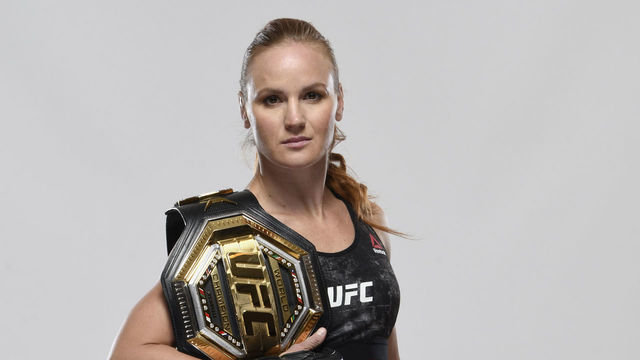HOUSTON, TX - FEBRUARY 05: Valentina Shevchenko poses for a portrait during a UFC photo session on February 5, 2020 in Houston, Texas.