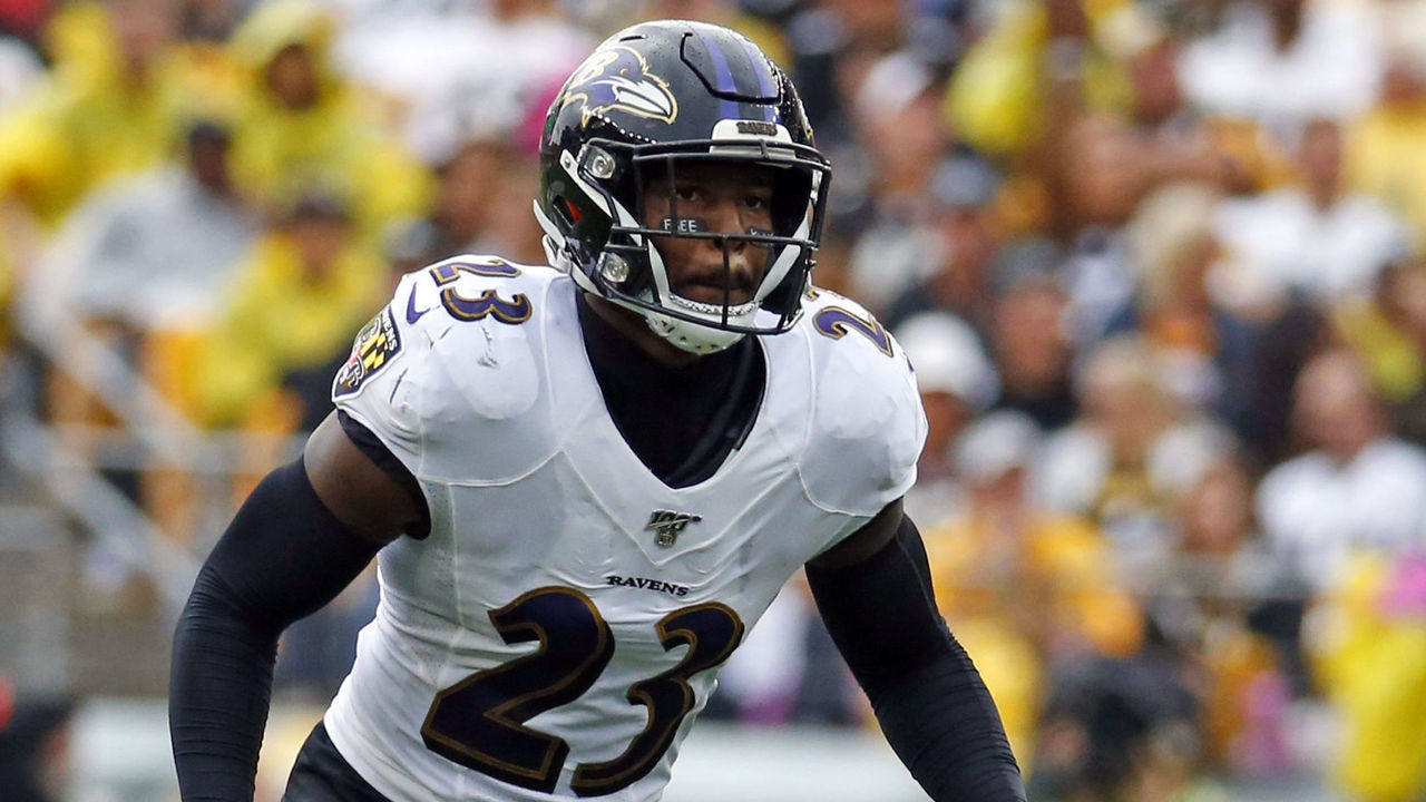 PITTSBURGH, PA - OCTOBER 06: Tony Jefferson #23 of the Baltimore Ravens in action against the Pittsburgh Steelers on October 6, 2019 at Heinz Field in Pittsburgh, Pennsylvania.