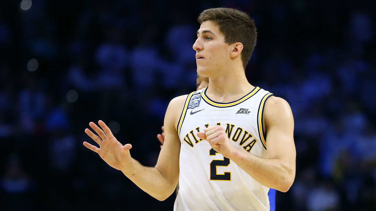 PHILADELPHIA, PA - FEBRUARY 08: Collin Gillespie #2 of the Villanova Wildcats in action against the Seton Hall Pirates during a college basketball game at Wells Fargo Center on February 8, 2020 in Philadelphia, Pennsylvania. Seton Hall defeated Villanova 70-64.