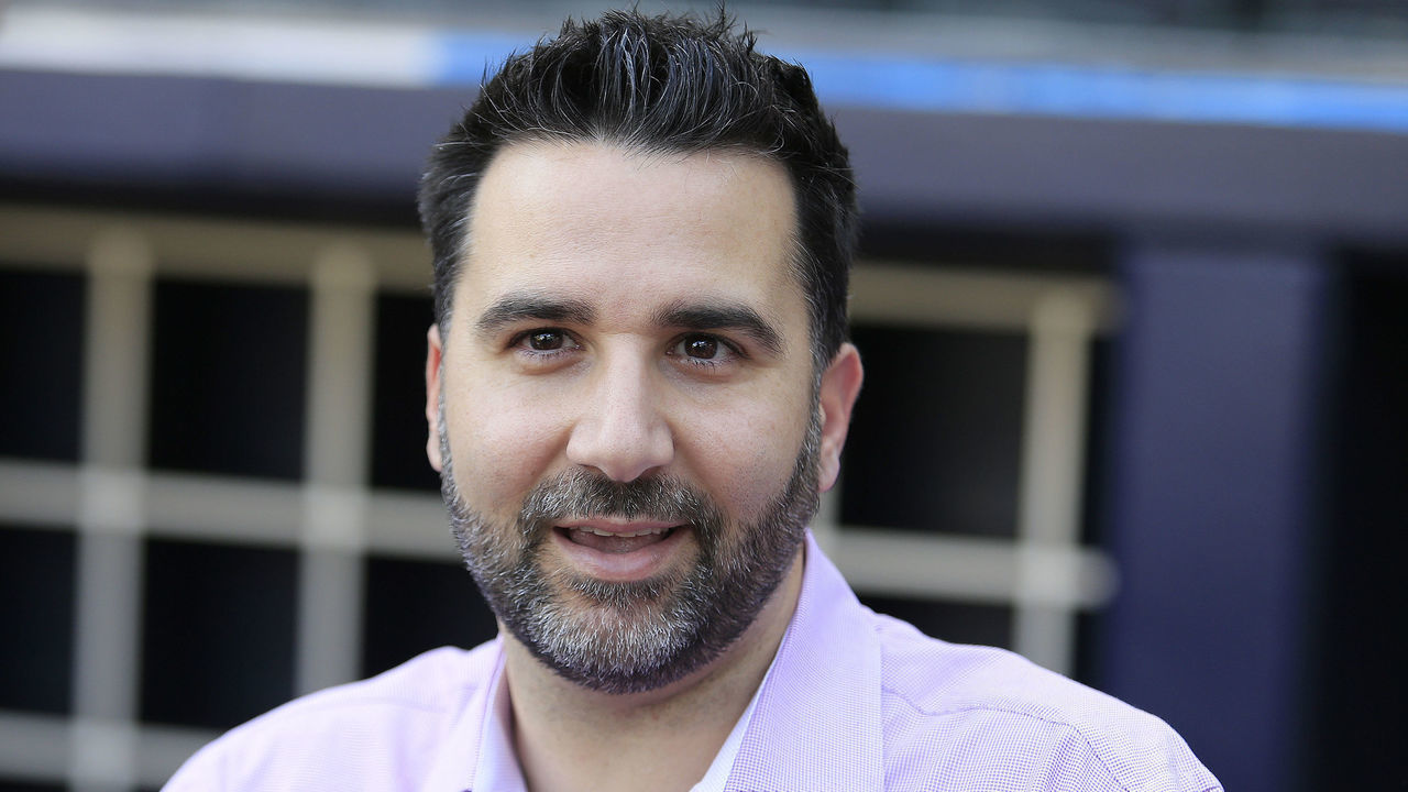 ATLANTA, GA - JULY 04: Executive Vice President, General Manager of The Braves, Alex Anthopoulos, prior to the regular season MLB game between the Braves and Phillies on July 4, 2019 at SunTrust Park in Atlanta, GA.