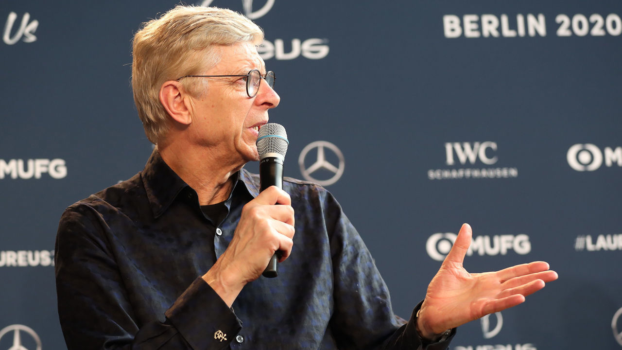 BERLIN, GERMANY - FEBRUARY 17: Arsene Wenger during an interview at the Mercedes Benz Building prior to the Laureus World Sports Awards on February 17, 2020 in Berlin, Germany.
