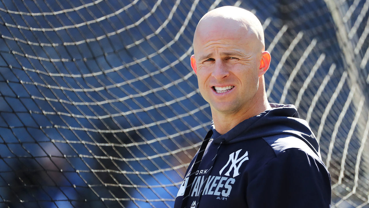 NEW YORK, NEW YORK - OCTOBER 15: Brett Gardner #11 of the New York Yankees looks on during batting practice prior to game three of the American League Championship Series against the Houston Astros at Yankee Stadium on October 15, 2019 in New York City.