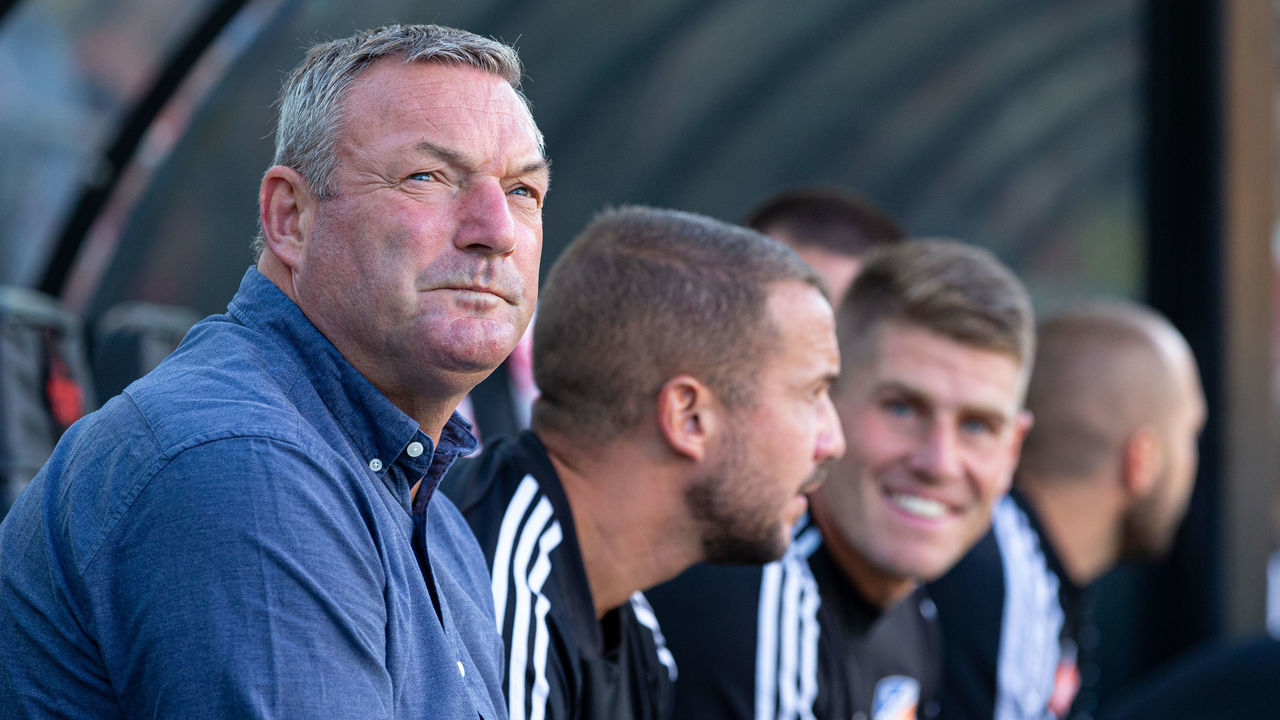 COLUMBUS, OH - AUGUST 10: FC Cincinnati head coach Ron Jans looks on before the MLS regular season game between the Columbus Crew SC and FC Cincinnati on August 10, 2019 at Mapfre Stadium in Columbus, OH.