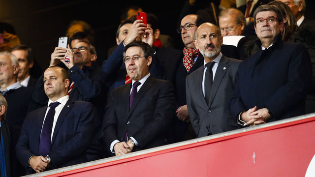 Josep Maria Bartomeu president of FC Barcelona during the Spanish King Cup match between Athletic Club de Bilbao and FC Barcelona at San Mames Stadium on February 06, 2020 in Bilbao, Spain.