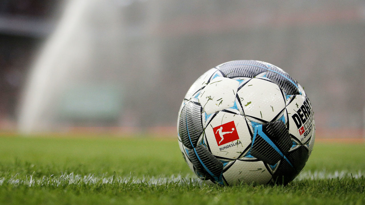 COLOGNE, GERMANY - SEPTEMBER 29: A detailed view of the match ball prior to the Bundesliga match between 1. FC Koeln and Hertha BSC at RheinEnergieStadion on September 29, 2019 in Cologne, Germany.