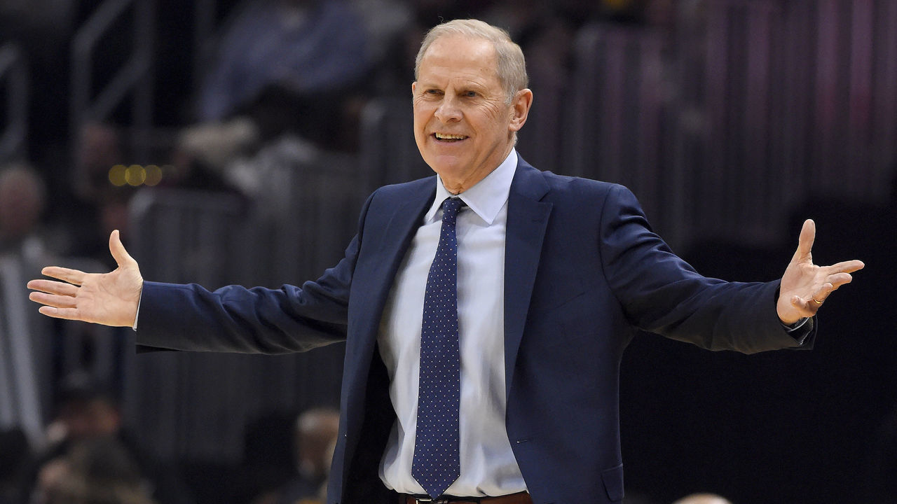 CLEVELAND, OHIO - DECEMBER 18: Head coach John Beilein of the Cleveland Cavaliers reacts during the first half against the Charlotte Hornets at Rocket Mortgage Fieldhouse on December 18, 2019 in Cleveland, Ohio. The Cavaliers defeated the Hornets 100-98. NOTE TO USER: User expressly acknowledges and agrees that, by downloading and/or using this photograph, user is consenting to the terms and conditions of the Getty Images License Agreement.
