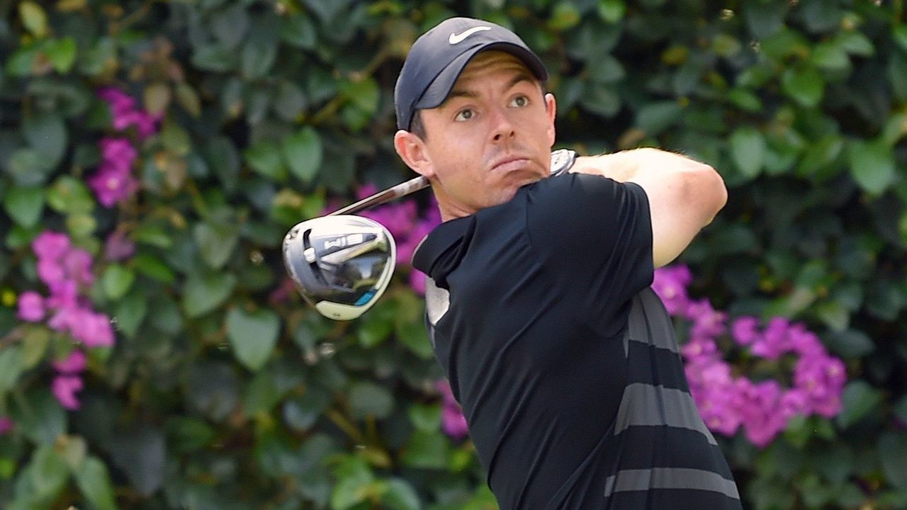 Rory McIlroy, of Northern Ireland, watches his tee shot from the14th hole during the first round of the World Golf Championship, at Chapultepec's Golf Club in Mexico City, on February 20, 2020.