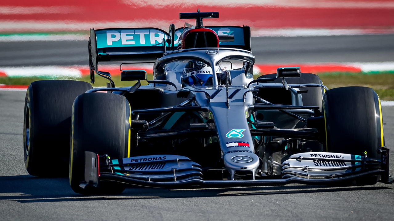 BARCELONA-CATALUNYA CIRCUIT, MONTMELO, CATALONIA, SPAIN - 2020/02/21: Valtteri Bottas of Mercedes AMG Petronas Formula One Team seen in action during third day of F1 Test Days in Montmelo circuit.