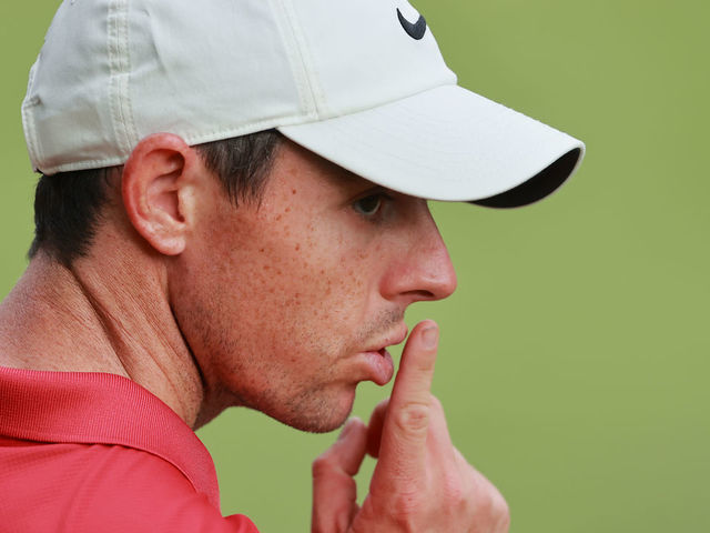 MEXICO CITY, MEXICO - FEBRUARY 21: Rory McIlroy of Northern Ireland gestures on the 18th green during the second round of the World Golf Championships Mexico Championship at Club de Golf Chapultepec on February 21, 2020 in Mexico City, Mexico.