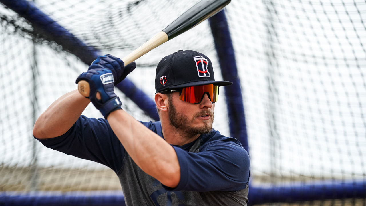 FORT MYERS, FL- FEBRUARY 16: Josh Donaldson #24 of the Minnesota Twins bats during a team workout on February 16, 2020 at the Hammond Stadium in Fort Myers, Florida.