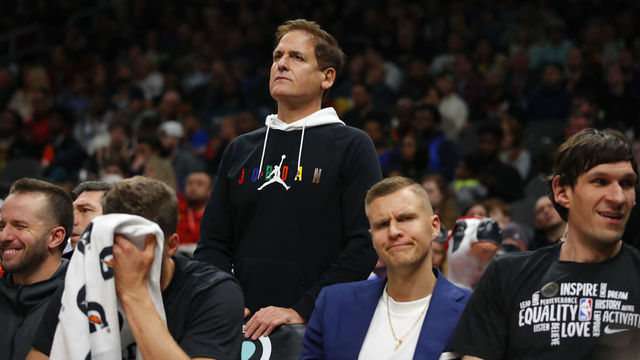 ATLANTA, GA - FEBRUARY 22: Dallas Mavericks owner Mark Cuban watches on from behind the bench during the second half of an NBA game against the Atlanta Hawks at State Farm Arena on February 22, 2020 in Atlanta, Georgia. NOTE TO USER: User expressly acknowledges and agrees that, by downloading and/or using this photograph, user is consenting to the terms and conditions of the Getty Images License Agreement.