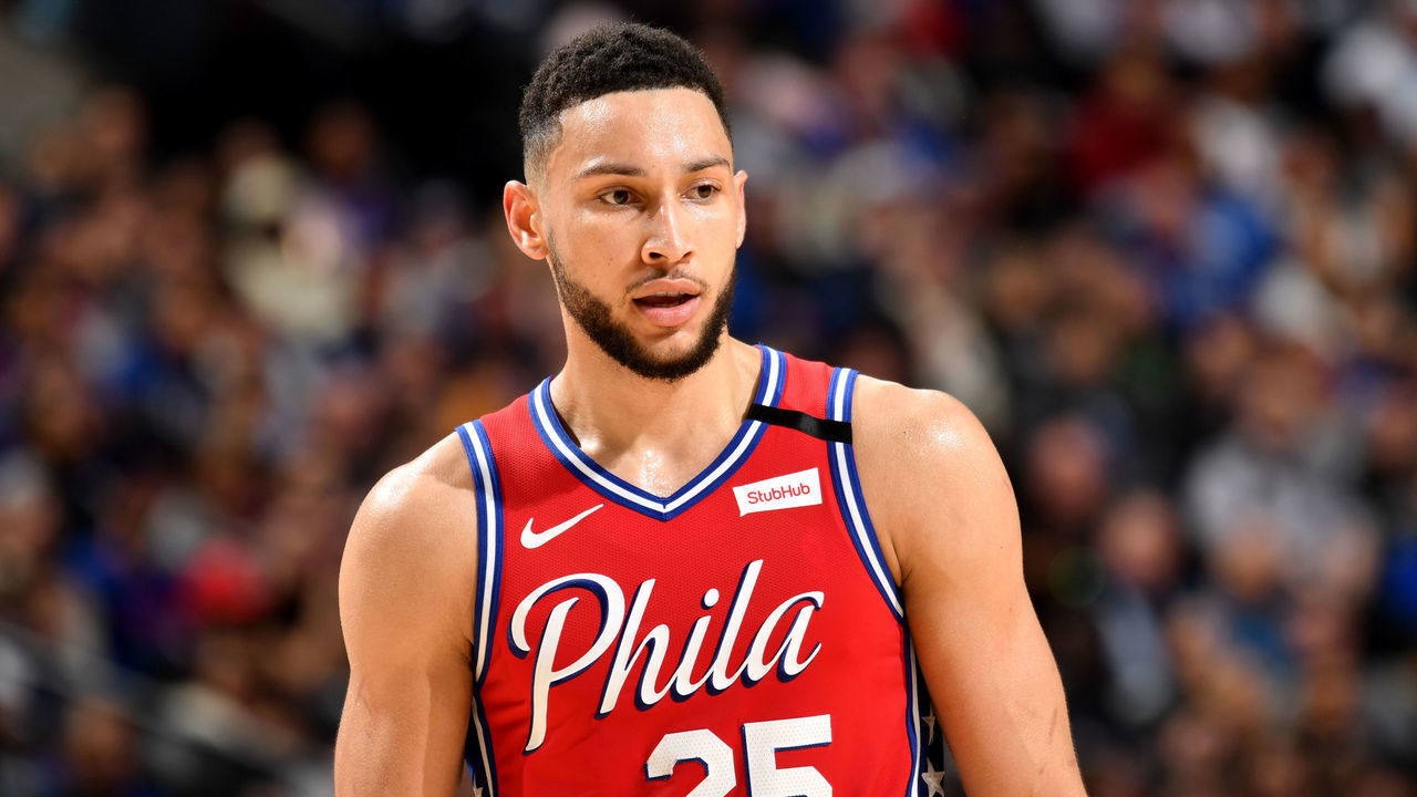 PHILADELPHIA, PA - FEBRUARY 11: Ben Simmons #25 of the Philadelphia 76ers looks on during a game against the LA Clippers on February 11, 2020 at the Wells Fargo Center in Philadelphia, Pennsylvania NOTE TO USER: User expressly acknowledges and agrees that, by downloading and/or using this Photograph, user is consenting to the terms and conditions of the Getty Images License Agreement. Mandatory Copyright Notice: Copyright 2020 NBAE