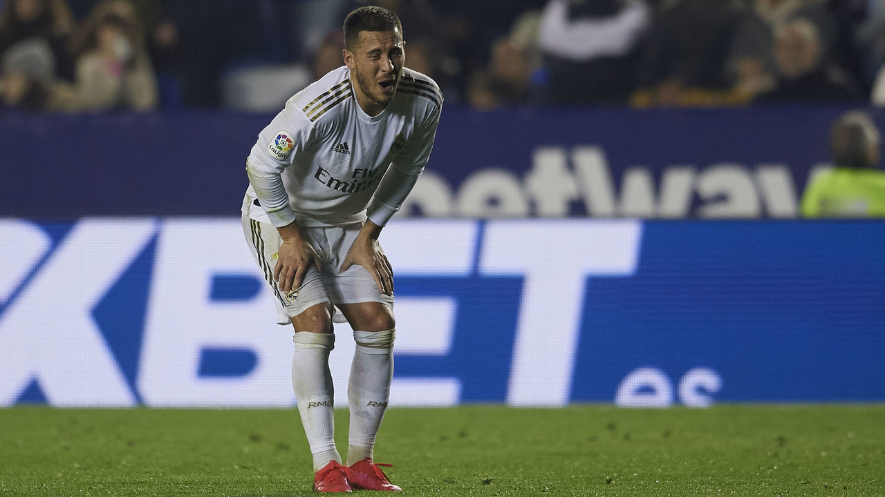 Eden Hazard of Real Madrid during the Liga match between Levante UD and Real Madrid CF at Ciutat de Valencia on February 22, 2020 in Valencia, Spain.