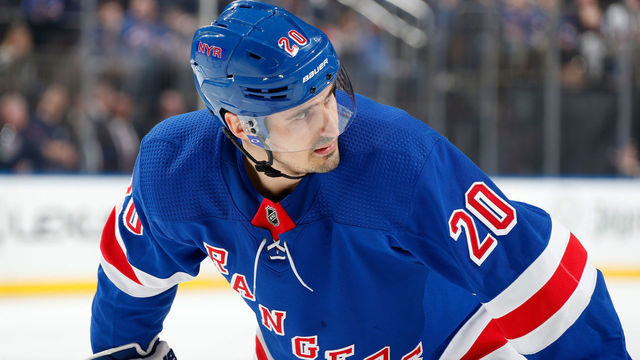 NEW YORK, NY - FEBRUARY 07: Chris Kreider #20 of the New York Rangers skates against the Buffalo Sabres at Madison Square Garden on February 7, 2020 in New York City.