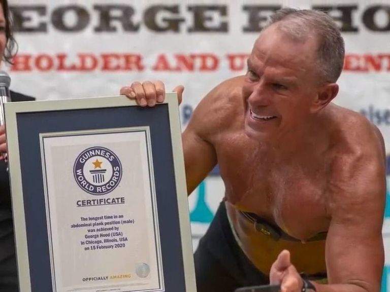 62 Year Old Former Marine Planks For Over 8 Hours To Break World Record