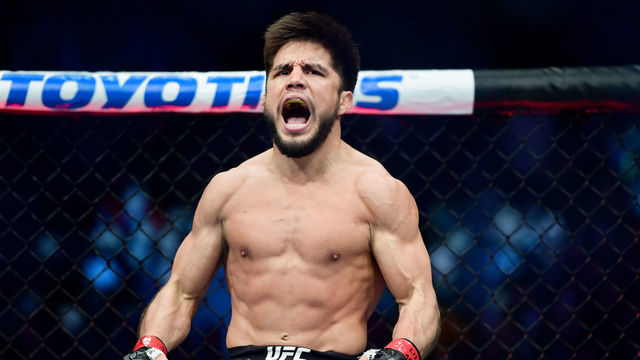 NEW YORK, NEW YORK - JANUARY 19: Henry Cejudo reacts after defeating TJ Dillashaw in the first round during their UFC Flyweight title match at UFC Fight Night at Barclays Center on January 19, 2019 in New York City.