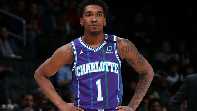 WASHINGTON, DC - JANUARY 30: Malik Monk #1 of the Charlotte Hornets looks on during the game against the Washington Wizards on January 30, 2020 at Capital One Arena in Washington, DC. Mandatory Copyright Notice: Copyright 2020 NBAE
