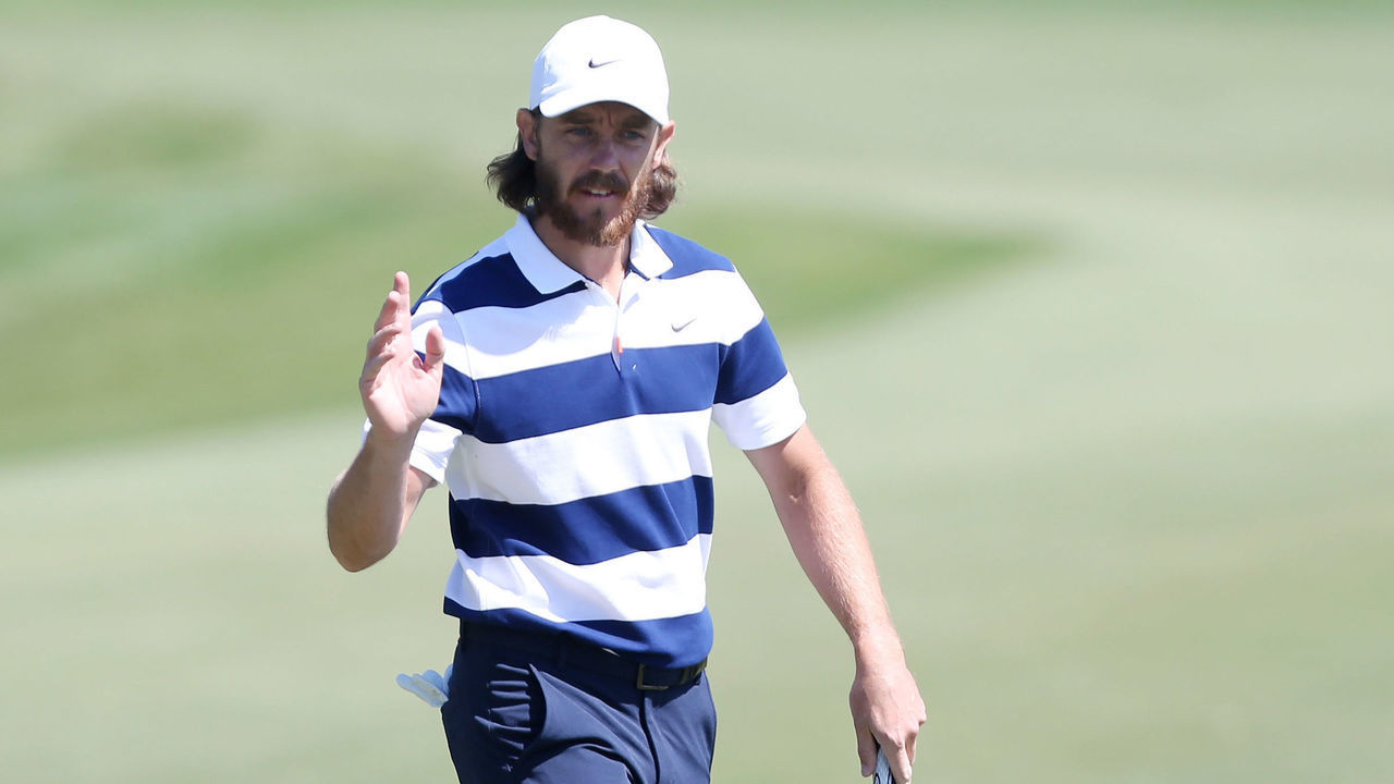 PALM BEACH GARDENS, FLORIDA - FEBRUARY 29: Tommy Fleetwood of England reacts on the first green during the third round of the Honda Classic at PGA National Resort and Spa Champion course on February 29, 2020 in Palm Beach Gardens, Florida.