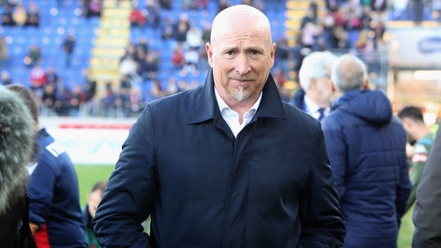 CAGLIARI, ITALY - FEBRUARY 16: Cagliari's coach Rolando Maran looks on during the Serie A match between Cagliari Calcio and SSC Napoli at Sardegna Arena on February 16, 2020 in Cagliari, Italy.