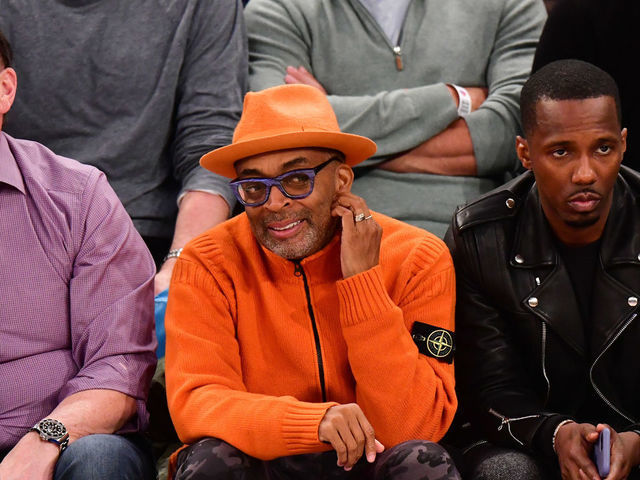 NEW YORK, NY - JANUARY 22: Spike Lee attends Los Angeles Lakers v New York Knicks game at Madison Square Garden on January 22, 2020 in New York City.