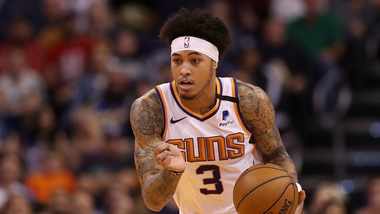 PHOENIX, ARIZONA - FEBRUARY 12: Kelly Oubre Jr. #3 of the Phoenix Suns handles the ball during the NBA game against the Golden State Warriors at Talking Stick Resort Arena on February 12, 2020 in Phoenix, Arizona. The Suns defeated the Warriors 112-106. Mandatory Copyright Notice: Copyright 2020 NBAE.
