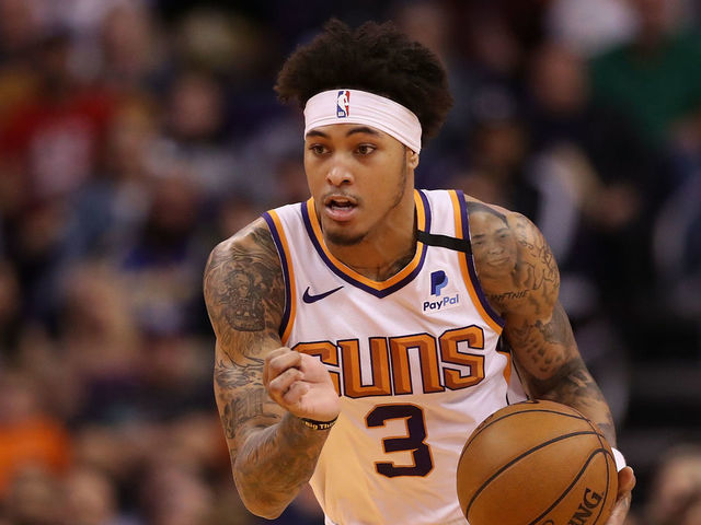 PHOENIX, ARIZONA - FEBRUARY 12: Kelly Oubre Jr. #3 of the Phoenix Suns handles the ball during the NBA game against the Golden State Warriors at Talking Stick Resort Arena on February 12, 2020 in Phoenix, Arizona. The Suns defeated the Warriors 112-106. Mandatory Copyright Notice: Copyright 2020 NBAE.