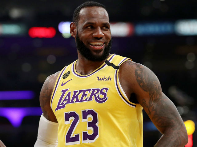 LOS ANGELES, CALIFORNIA - MARCH 03: LeBron James #23 of the Los Angeles Lakers looks on during the game against the Philadelphia 76ers during the first half at Staples Center on March 03, 2020 in Los Angeles, California.