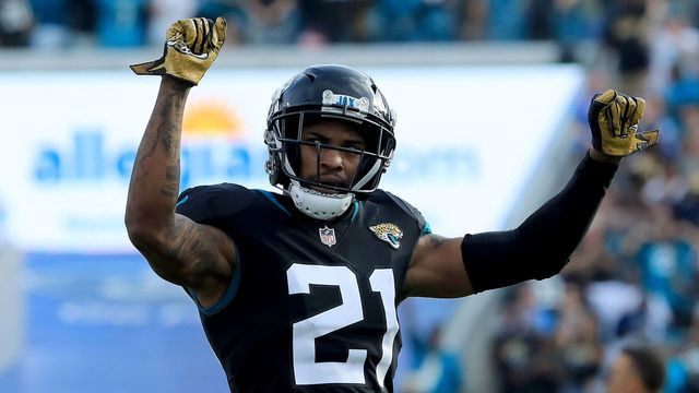 JACKSONVILLE, FLORIDA - DECEMBER 02: A.J. Bouye celebrates following the game against the Indianapolis Colts on December 02, 2018 in Jacksonville, Florida.