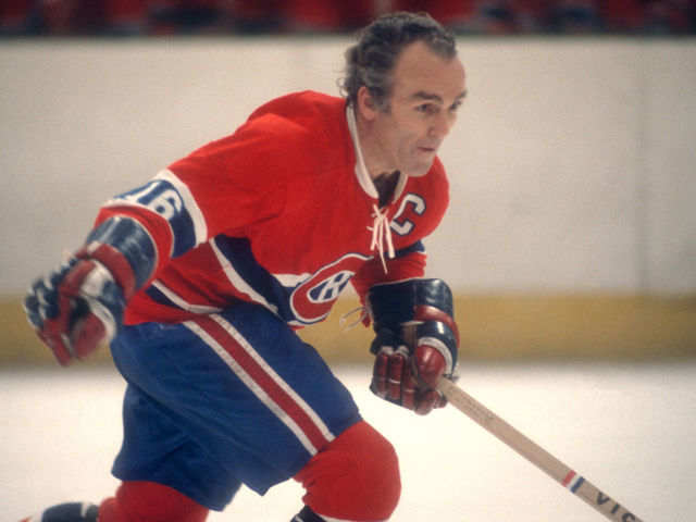 NEW YORK, NY - 1972: Henri Richard #16 of the Montreal Canadiens skates on the ice during an NHL game against the New York Rangers circa 1972 at the Madison Square Garden in New York, New York.