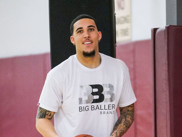 RANCHO CUCAMONGA, CALIFORNIA - AUGUST 11: LiAngelo Ball smiles as he attends his brother Lonzo Ball's first annual basketball camp on August 11, 2019 in Rancho Cucamonga, California.