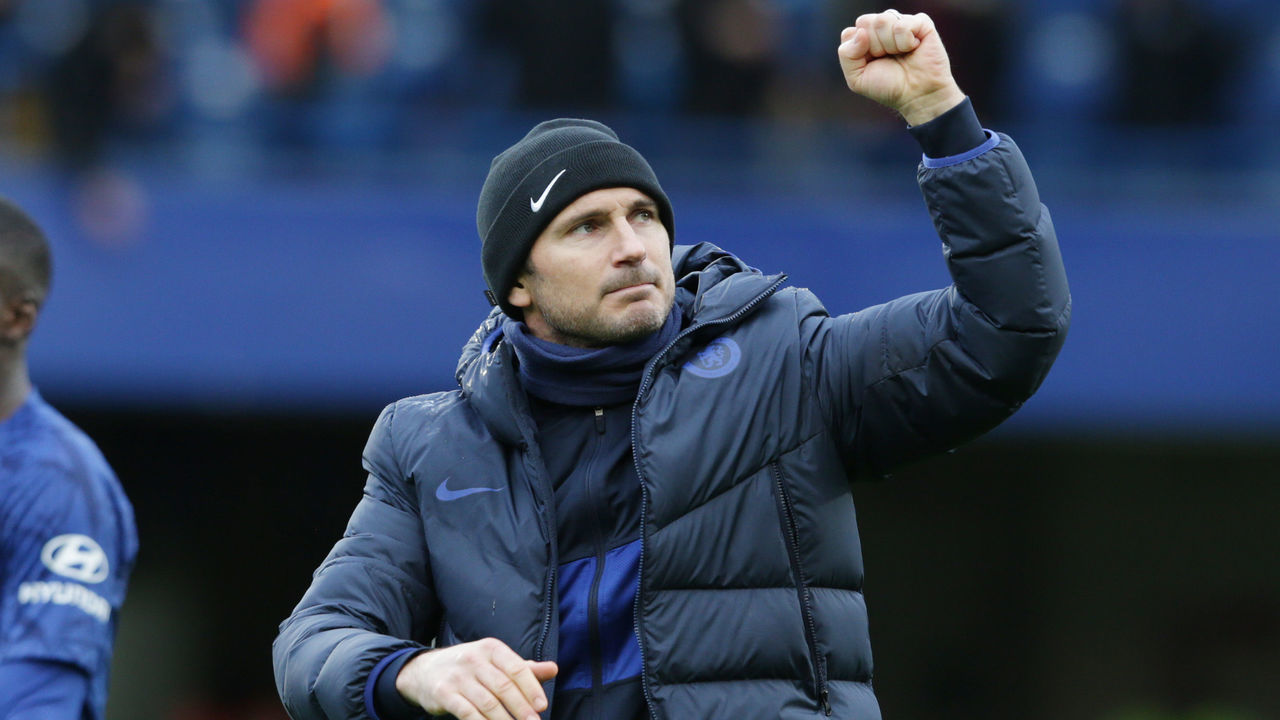LONDON, ENGLAND - MARCH 08: Frank Lampard of Chelsea after his sides 4-0 win during the Premier League match between Chelsea FC and Everton FC at Stamford Bridge on March 08, 2020 in London, United Kingdom.