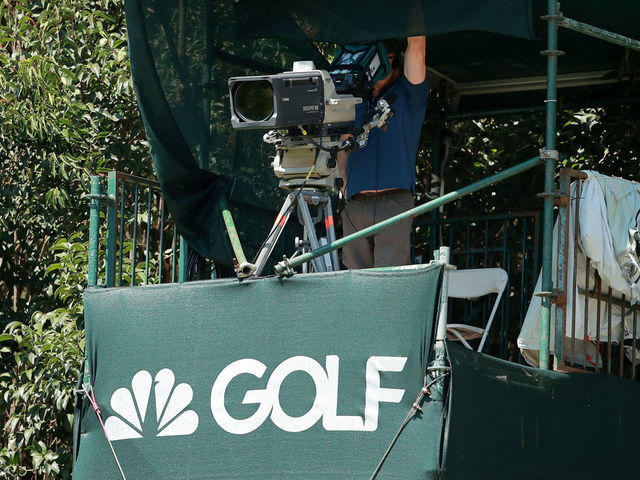 MEXICO CITY, MEXICO - FEBRUARY 20: A Golf Channel camera is operated during the first round of the World Golf Championships Mexico Championship at Club de Golf Chapultepec on February 20, 2020 in Mexico City, Mexico.