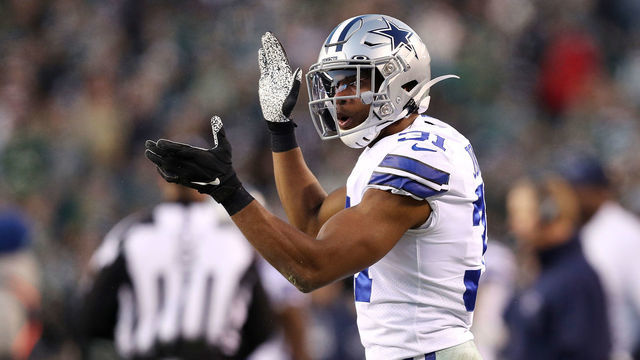 PHILADELPHIA, PENNSYLVANIA - DECEMBER 22: Byron Jones #31 of the Dallas Cowboys reacts during the first half against the Philadelphia Eagles in the game at Lincoln Financial Field on December 22, 2019 in Philadelphia, Pennsylvania.