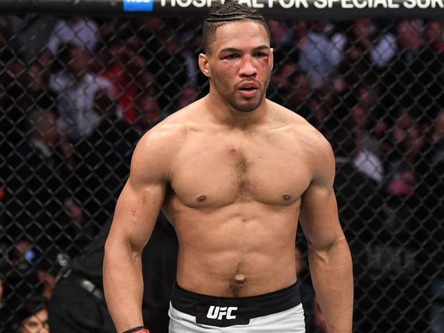 NEW YORK, NEW YORK - NOVEMBER 02: Kevin Lee celebrates his KO victory over Gregor Gillespie in their lightweight bout during the UFC 244 event at Madison Square Garden on November 02, 2019 in New York City.