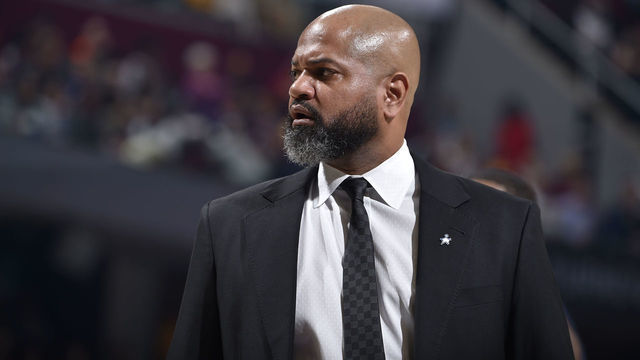 CLEVELAND, OH - MARCH 7: J.B. Bickerstaff of the Cleveland Cavaliers looks on during the game on March 7, 2020 at Rocket Mortgage FieldHouse in Cleveland, Ohio. NOTE TO USER: User expressly acknowledges and agrees that, by downloading and/or using this Photograph, user is consenting to the terms and conditions of the Getty Images License Agreement. Mandatory Copyright Notice: Copyright 2020 NBAE