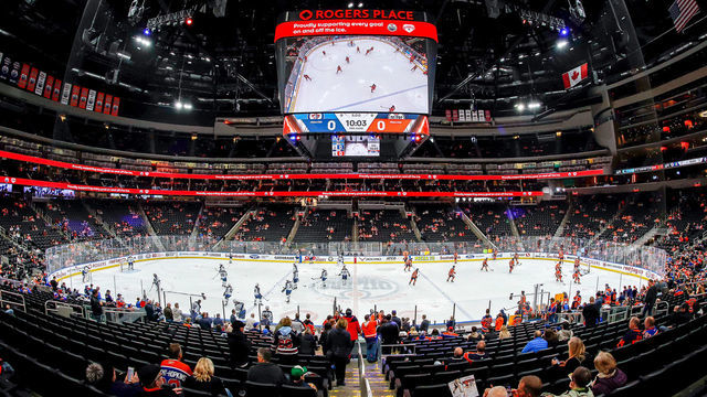 EDMONTON, AB - MARCH 11: A general view of the arena bowl during the pre-game warm up prior to NHL action between the Winnipeg Jets and the Edmonton Oilers at Rogers Place on March 11, 2020 in Edmonton, Alberta, Canada.