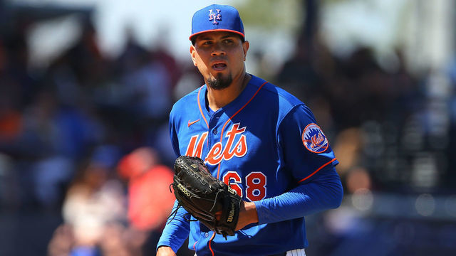 PORT ST. LUCIE, FL - MARCH 11: Dellin Betances #68 of the New York Mets in action during a spring training baseball game against the St. Louis Cardinals at Clover Park at on March 11, 2020 in Port St. Lucie, Florida. The Mets defeated the Cardinals 7-3.