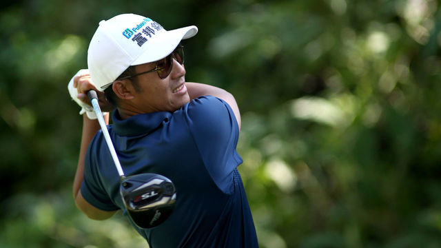 PACIFIC PALISADES, CALIFORNIA - FEBRUARY 14: C.T. Pan of Taiwan tees off at the 12th hole during round two of the Genesis Invitational at the Riviera Country Club on February 14, 2020 in Pacific Palisades, California.