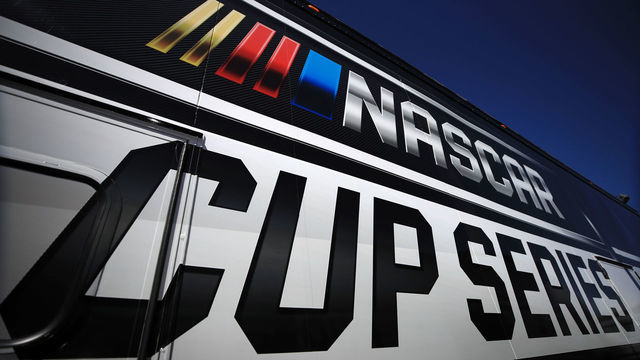 AVONDALE, ARIZONA - MARCH 06: A general view of the NASCAR Cup Series logo during practice for the NASCAR Cup Series FanShield 500 at Phoenix Raceway on March 06, 2020 in Avondale, Arizona.
