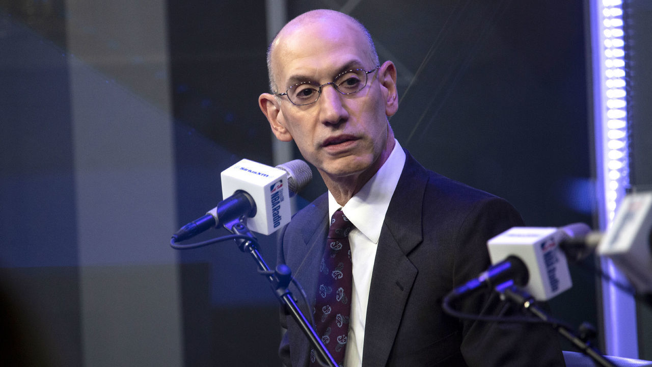 NEW YORK, NEW YORK - JUNE 18: NBA Commissioner Adam Silver visits SiriusXM Studios on June 18, 2019 in New York City.