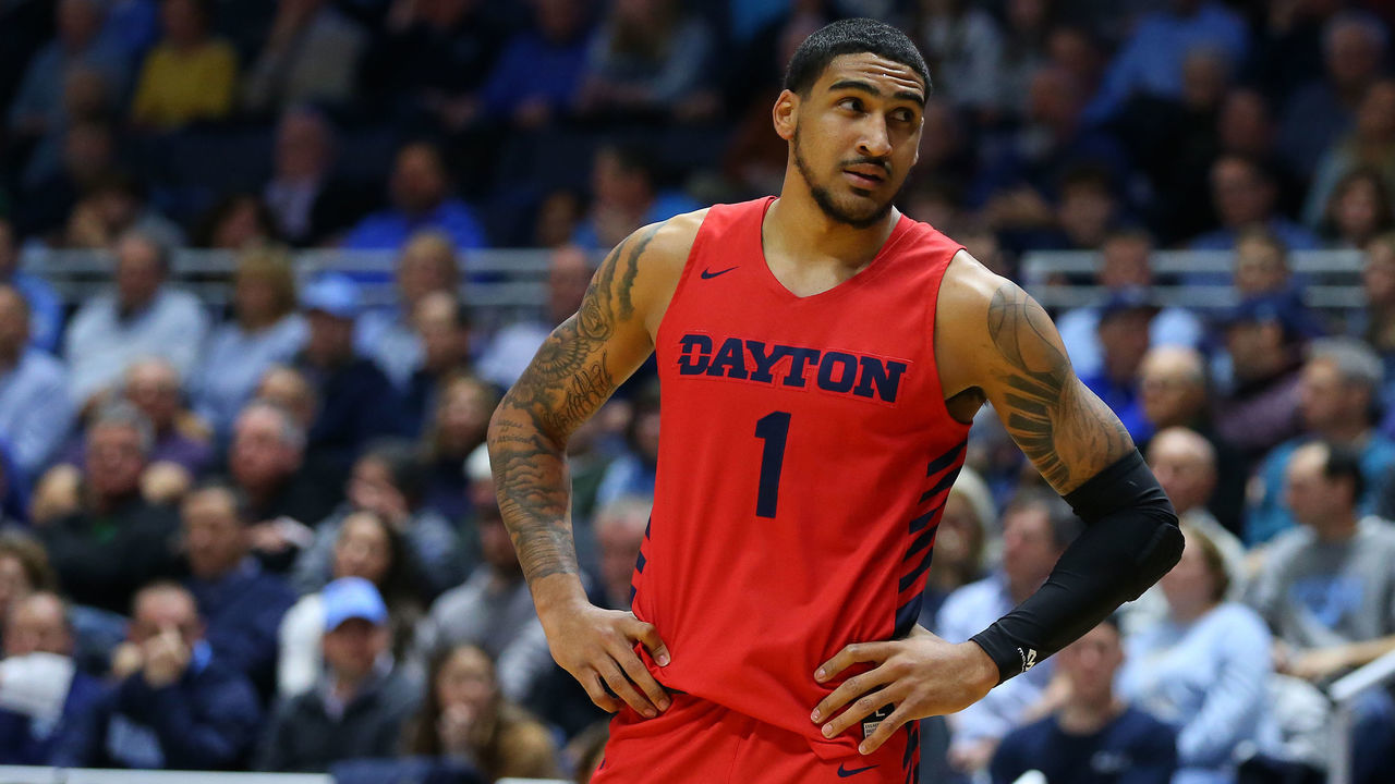 KINGSTON, RI - MARCH 04: Dayton Flyers forward Obi Toppin (1) during a college basketball game between Dayton Flyers and Rhode Island Rams on March 4, 2020, at the Ryan Center in Kingston, RI.
