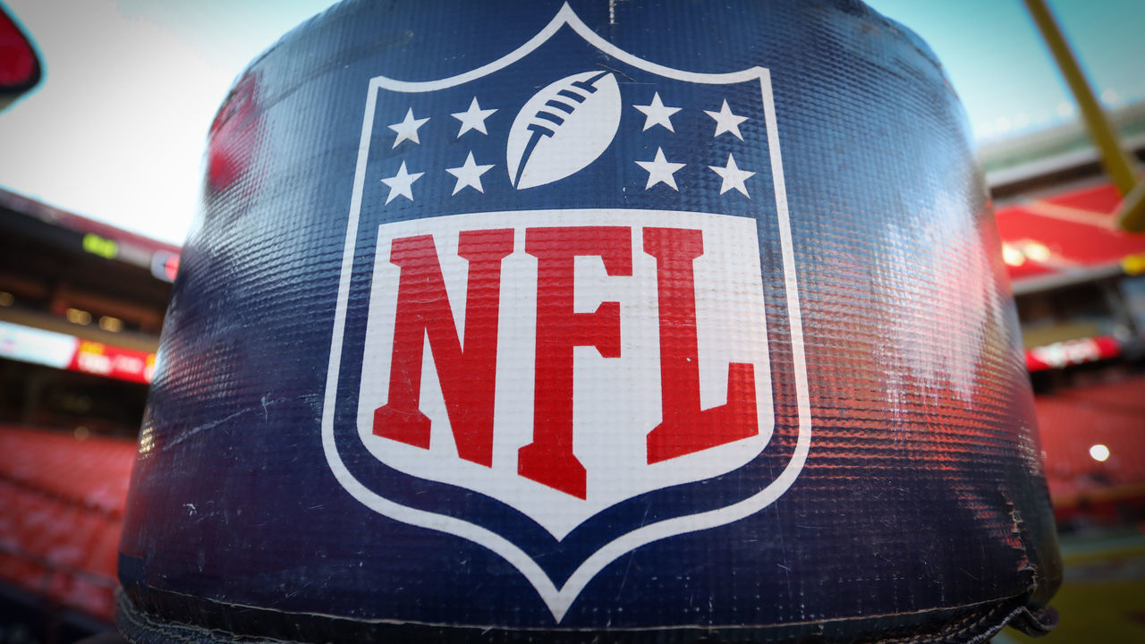 KANSAS CITY, MO - JANUARY 19: A view of the NFL logo before the AFC Championship game between the Tennessee Titans and Kansas City Chiefs on January 19, 2020 at Arrowhead Stadium in Kansas City, MO.