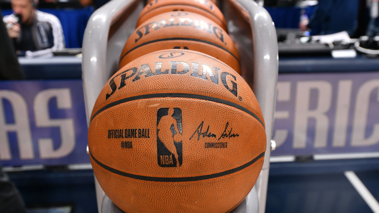 DALLAS, TX - JANUARY 28: Generic photo of the game balls used on January 28, 2020 at the American Airlines Center in Dallas, Texas. Mandatory Copyright Notice: Copyright 2020 NBAE
