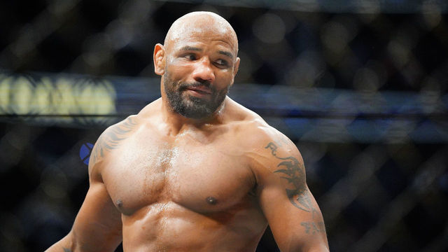 LAS VEGAS, NV - MARCH 07: Israel Adesanya vs. Yoel Romero fighting during the UFC 248 on March 07, 2020, at T-Mobile Arena in Las Vegas, NV.