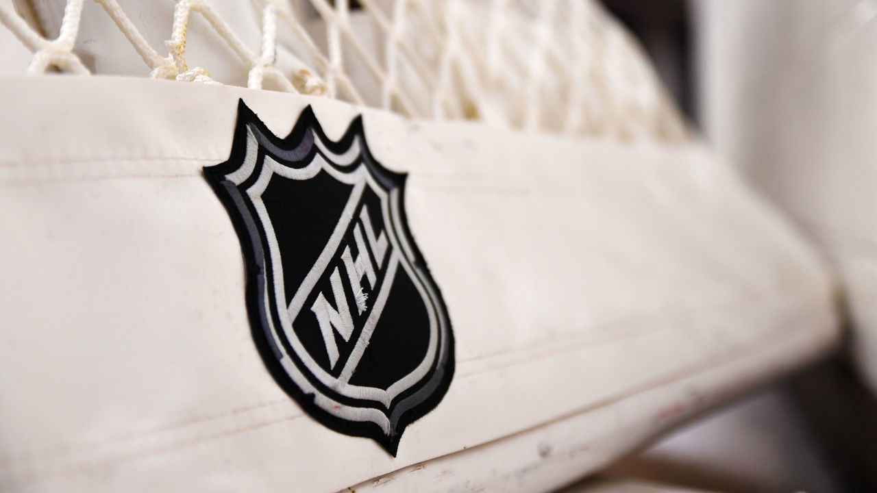CHICAGO, IL - JANUARY 06: An NHL logo is displayed on a net prior to a game between the Carolina Hurricanes and the Chicago Blackhawks on January 6, 2017, at the United Center in Chicago, IL.