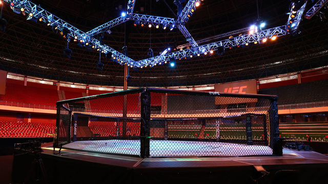 BRASILIA, BRAZIL - MARCH 14: A general view of the Octagon prior to the UFC Fight Night event on March 14, 2020 in Brasilia, Brazil.