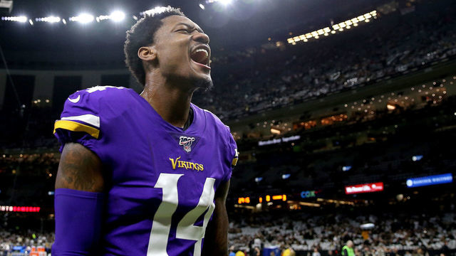 NEW ORLEANS, LOUISIANA - JANUARY 05: Stefon Diggs #14 of the Minnesota Vikings warms up before the NFC Wild Card Playoff game against the New Orleans Saints at Mercedes Benz Superdome on January 05, 2020 in New Orleans, Louisiana.