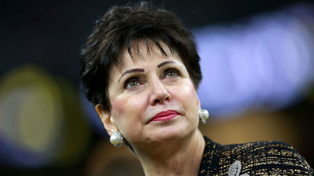 NEW ORLEANS, LOUISIANA - DECEMBER 08: New Orleans Saints owner Gayle Benson stands on the field during a NFL game at the Mercedes Benz Superdome on December 08, 2019 in New Orleans, Louisiana.