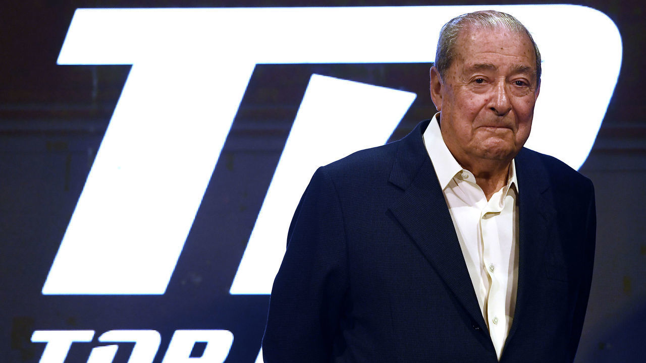 NEW YORK, NEW YORK - APRIL 19: Top Rank boxing founder Bob Arum looks on during the weigh-in for welterweight fighters Terence Crawford and Amir Khan of the United Kingdom at Madison Square Garden on April 19, 2019 in New York City.