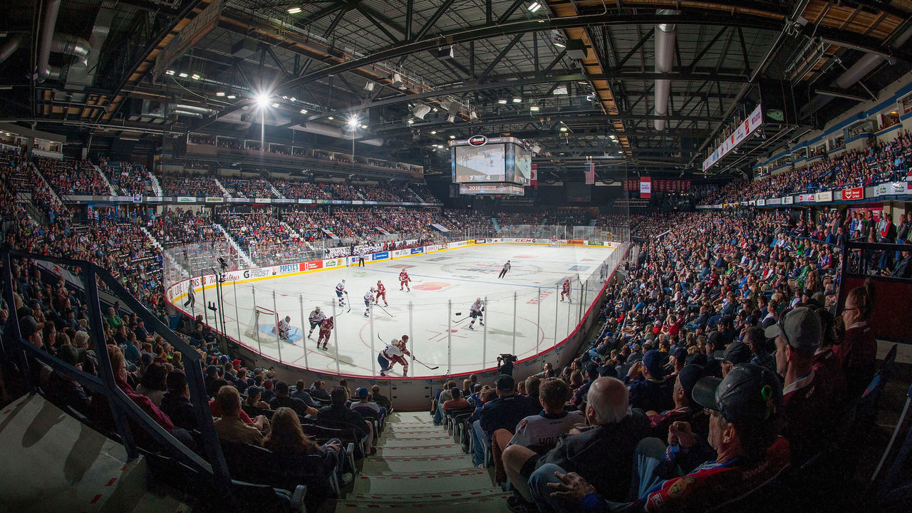 REGINA, SK - MAY 20: The Regina Pats take on the Acadie-Bathurst Titan at Brandt Centre - Evraz Place on May 20, 2018 in Regina, Canada.